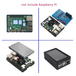 Raspberry Pi 4 LCD 3.5 Inch Touch Display with ABS Case  Cooling Fan Kit